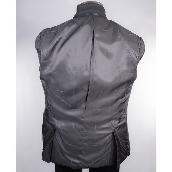 Calvin Klein SLIM 38R Wool Stretch Gray 2 Button Blazer Jacket Sport Coat - Picture 12 of 13